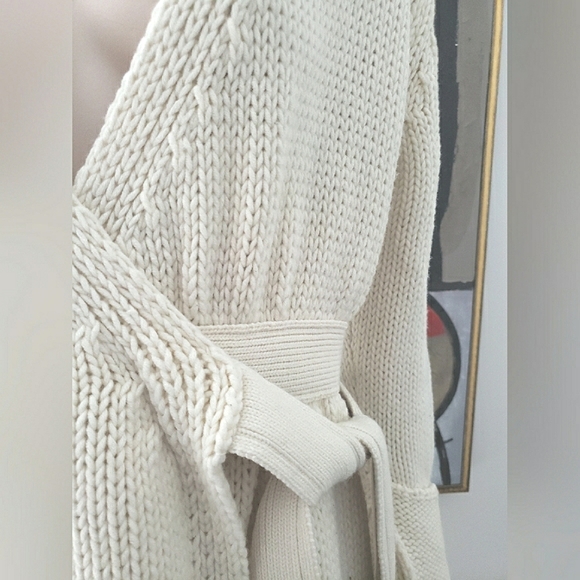 Stefanel | Belted Knit Cardigan Coat - Picture 6 of 15